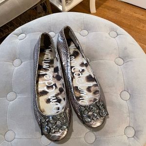 Sam Edelman jewel bronze ballerina 6 fits 5